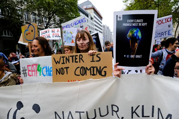 Miles Manifestantes Participan Marcha Por Clima Walk Your Future Antes — Foto de Stock
