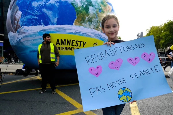 Tusentals Demonstranter Deltar Klimatmarschen Walk Your Future Inför Cop27 Bryssel — Stockfoto