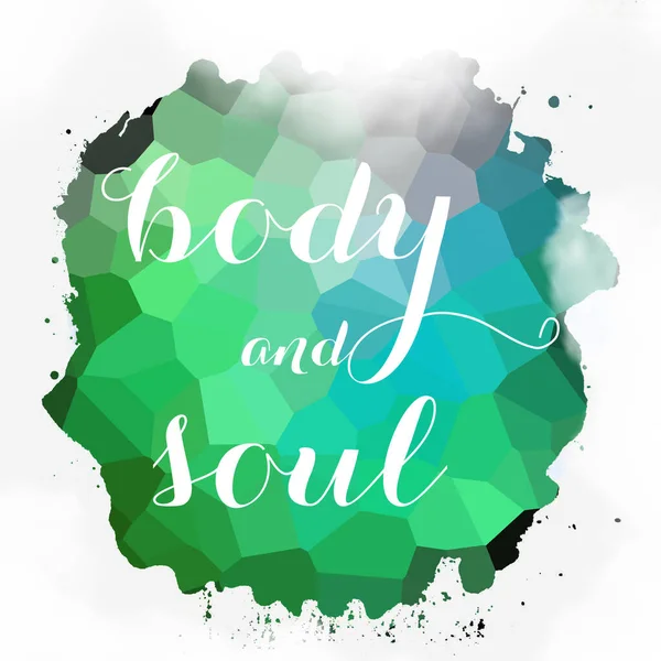 体と魂のテキスト 抽象的なカラフルな背景 — ストック写真
