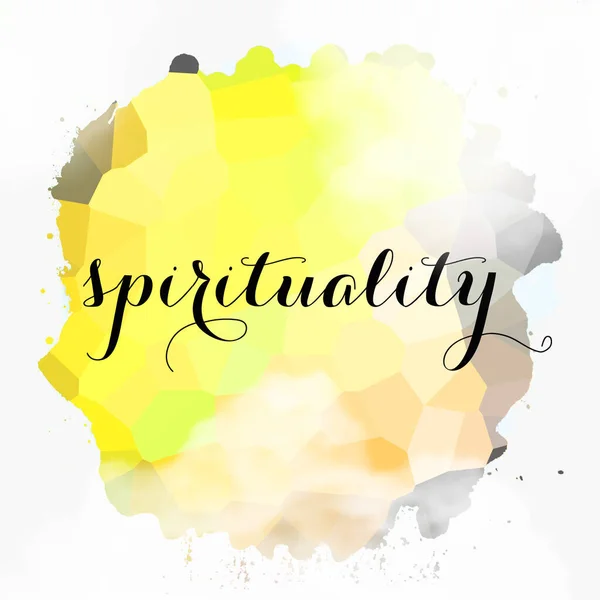 Espiritualidade Palavra Fundo Colorido Abstrato — Fotografia de Stock