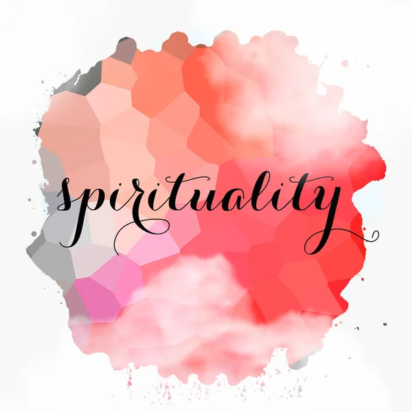 Spiritualiteit Woord Abstracte Kleurrijke Achtergrond — Stockfoto