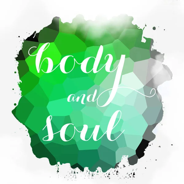 Body Soul Text Abstract Colorful Background — Stock Photo, Image