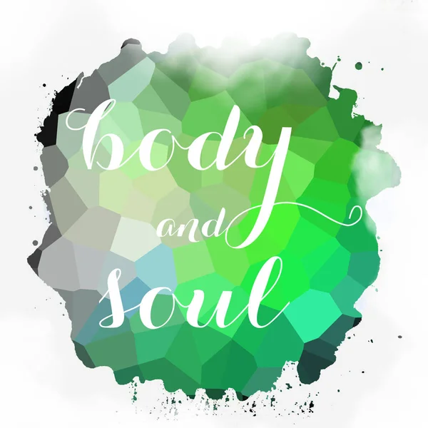 Body Soul Text Abstract Colorful Background — Stock Photo, Image