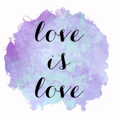 Aşk soyut renkli arkaplanda aşk metnidir.