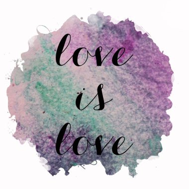 Aşk soyut renkli arkaplanda aşk metnidir.