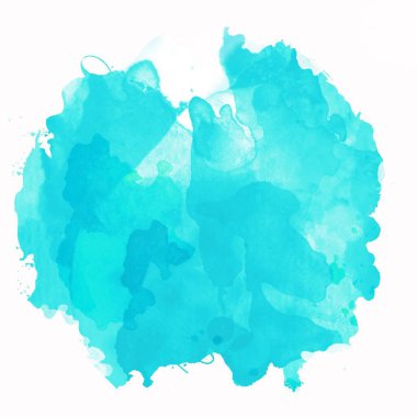 Abstract blue watercolor hand painted background texture for backdrop.