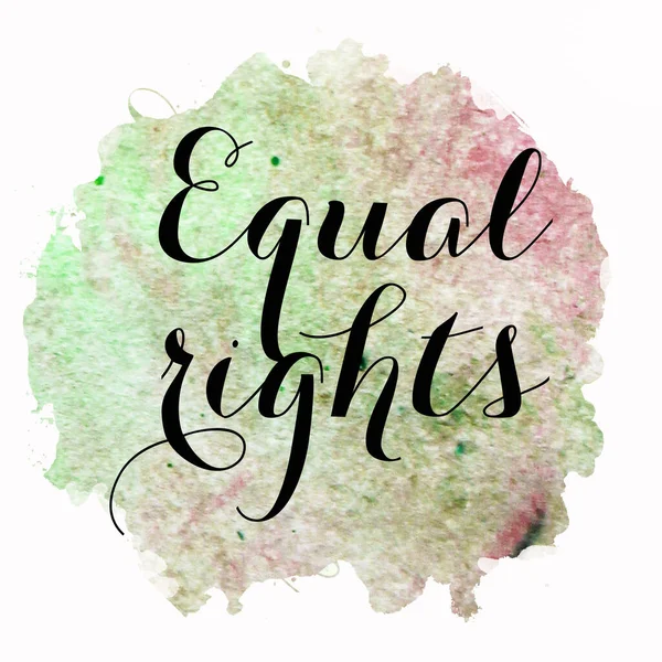 抽象的なカラフルな背景における平等な権利テキスト — ストック写真