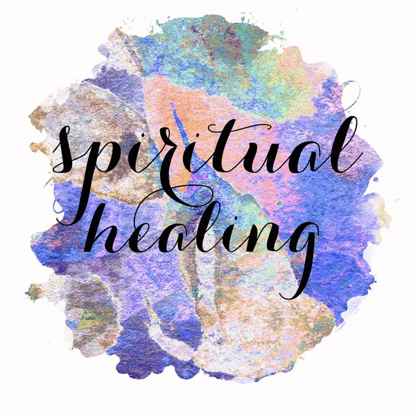 Spiritual Healing Text Abstract Colorful Background — Stock Photo, Image