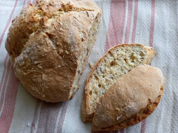 Pâine Proaspătă Vedere Aproape — Fotografie, imagine de stoc