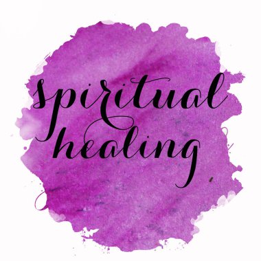 soyut renkli arkaplan üzerine ruhani şifa metni