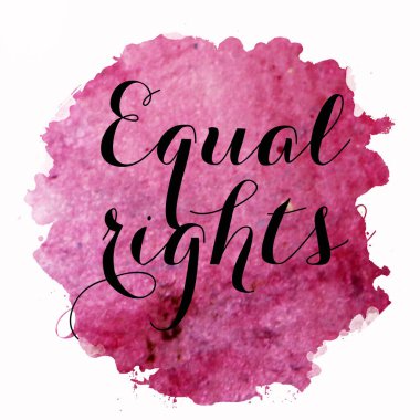 Soyut renkli arkaplanda eşit haklar metni