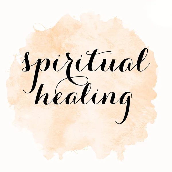 spiritual healing text on abstract colorful background