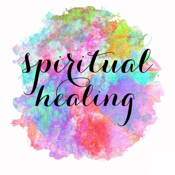 Spiritual Healing Text Abstract Colorful Background — Stock Photo, Image