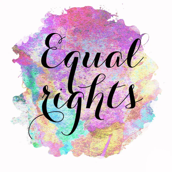 equal rights text on abstract colorful background