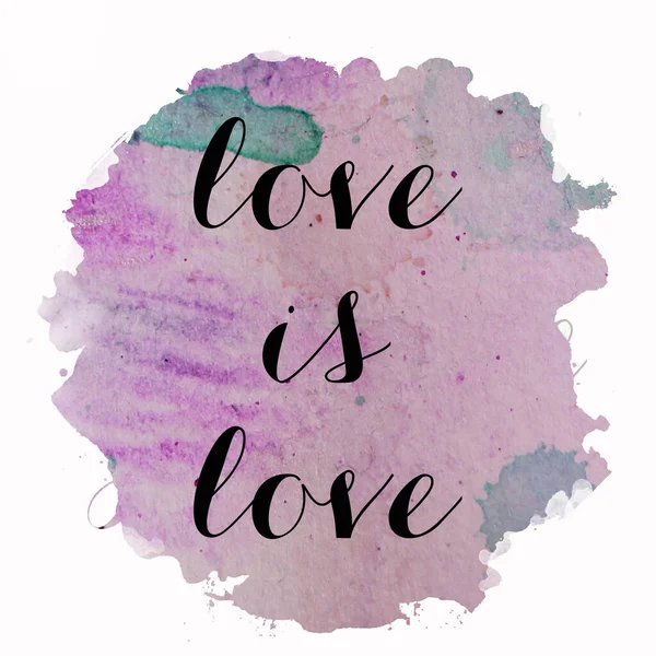 Láska Text Lásky Abstraktním Barevném Pozadí — Stock fotografie