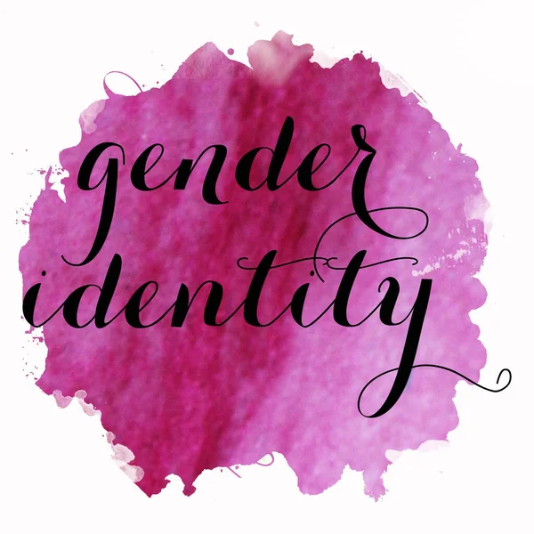 Tekst Tożsamości Płciowej Abstrakcyjnym Kolorowym Tle — Zdjęcie stockowe