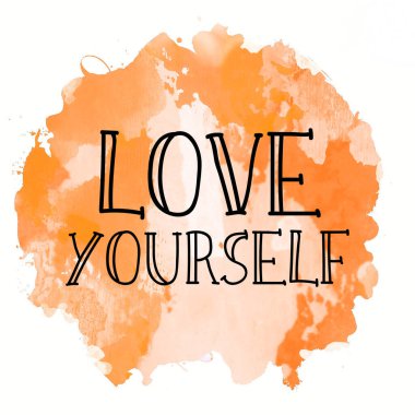 soyut renkli arkaplanda kendini sev