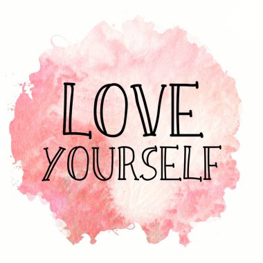 soyut renkli arkaplanda kendini sev