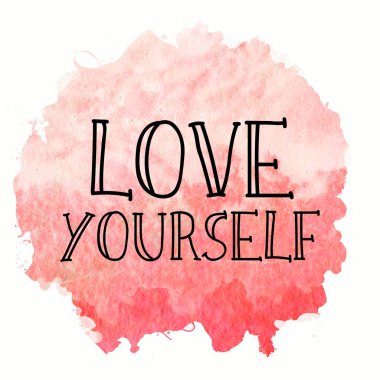 soyut renkli arkaplanda kendini sev