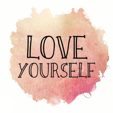 soyut renkli arkaplanda kendini sev