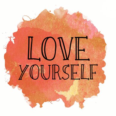 soyut renkli arkaplanda kendini sev