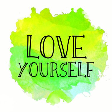 soyut renkli arkaplanda kendini sev