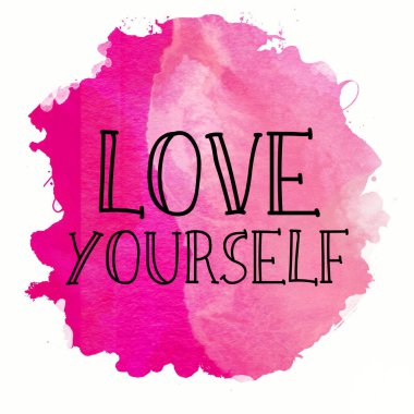 soyut renkli arkaplanda kendini sev