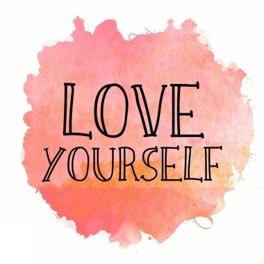 soyut renkli arkaplanda kendini sev