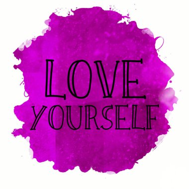 soyut renkli arkaplanda kendini sev