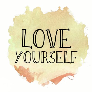 soyut renkli arkaplanda kendini sev