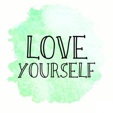 soyut renkli arkaplanda kendini sev