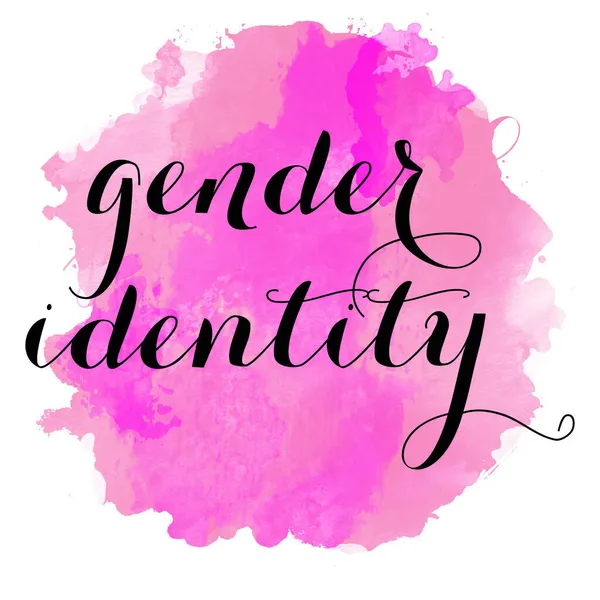 Texto Identidade Gênero Fundo Colorido Abstrato — Fotografia de Stock