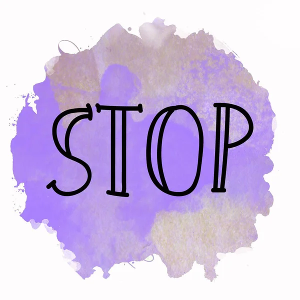 Stop Tekst Abstracte Kleurrijke Achtergrond — Stockfoto