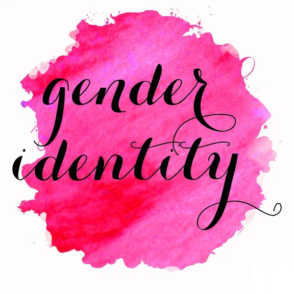 Texto Identidad Género Sobre Fondo Colorido Abstracto — Foto de Stock