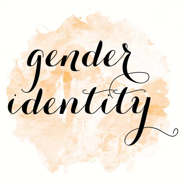 Genderidentiteitstekst Abstracte Kleurrijke Achtergrond — Stockfoto