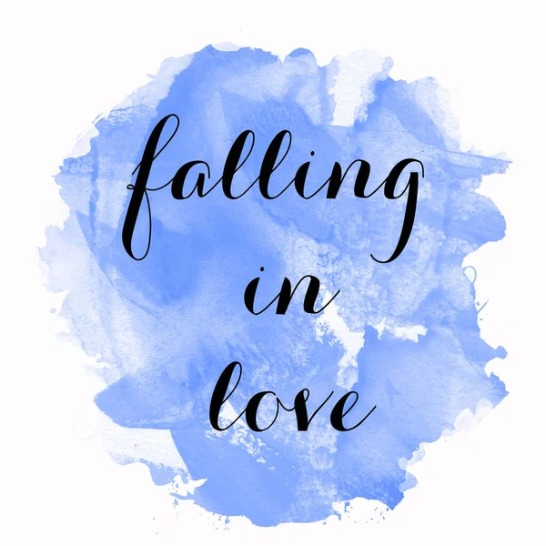 Falling Love Text Abstract Colorful Background — Stock Photo, Image
