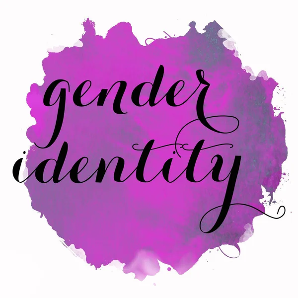 Genderidentiteitstekst Abstracte Kleurrijke Achtergrond — Stockfoto