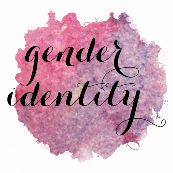 Text Genderové Identity Abstraktním Barevném Pozadí — Stock fotografie