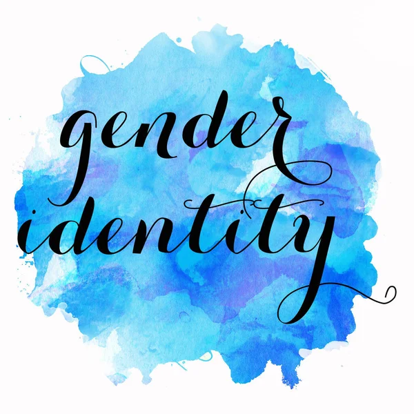 Text Genderové Identity Abstraktním Barevném Pozadí — Stock fotografie