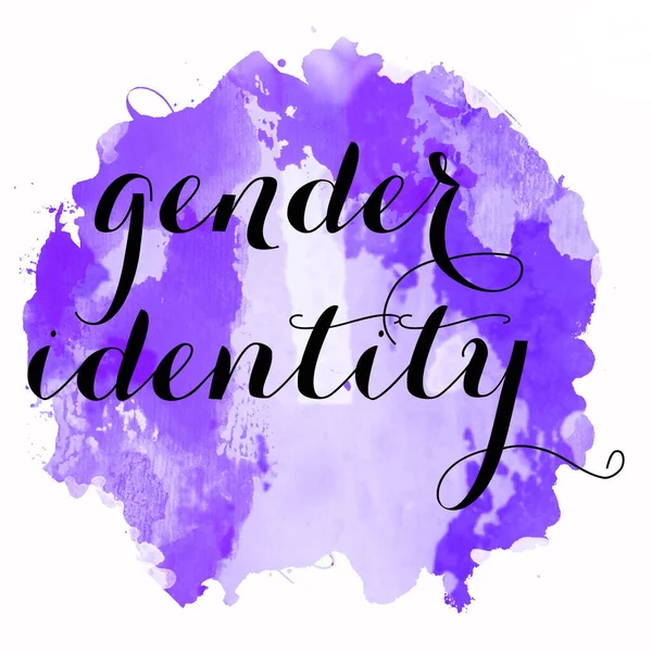 Text Genderové Identity Abstraktním Barevném Pozadí — Stock fotografie