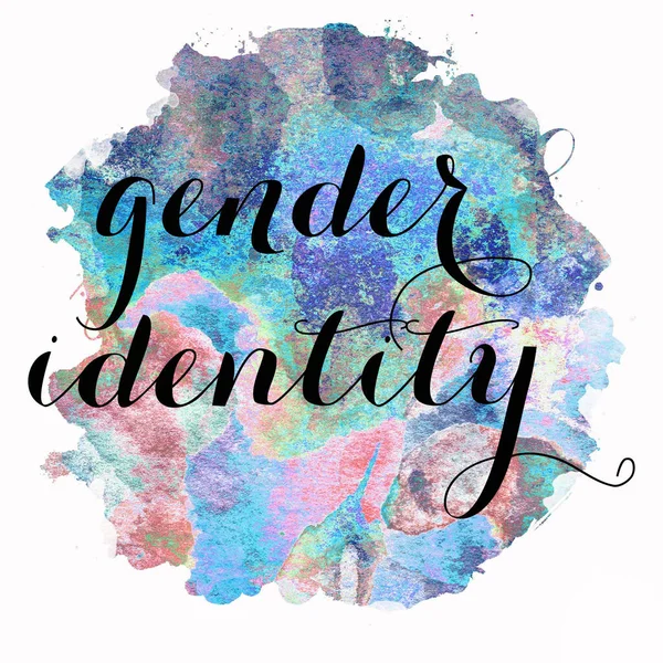 Text Genderové Identity Abstraktním Barevném Pozadí — Stock fotografie