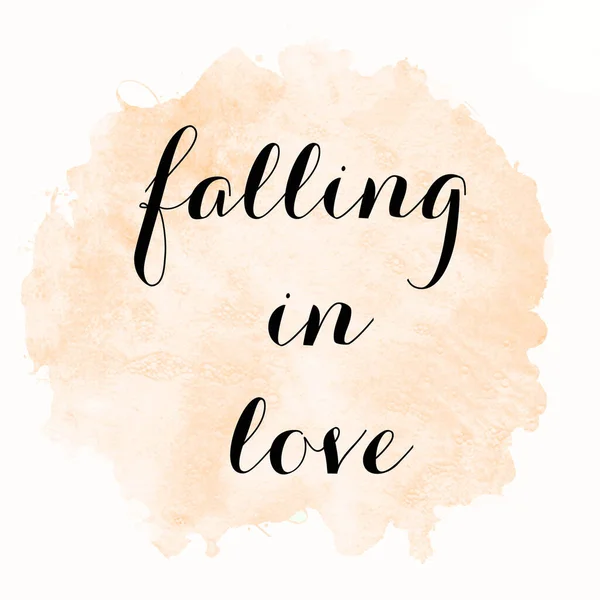 Falling Love Tekst Abstracte Kleurrijke Achtergrond — Stockfoto