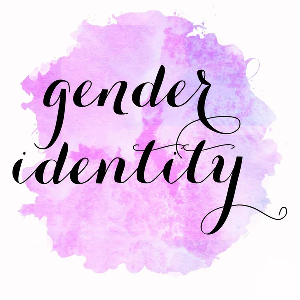 Text Genderové Identity Abstraktním Barevném Pozadí — Stock fotografie