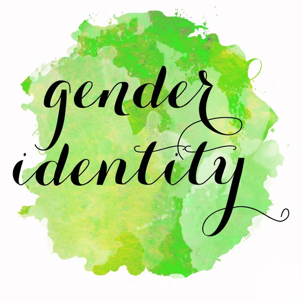 Texto Identidade Gênero Fundo Colorido Abstrato — Fotografia de Stock