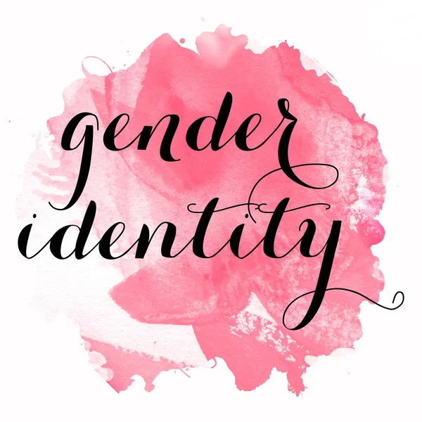 Text Genderové Identity Abstraktním Barevném Pozadí — Stock fotografie