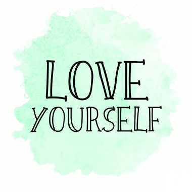 soyut renkli arkaplanda kendini sev