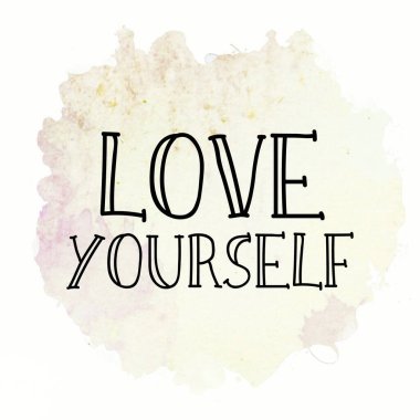 soyut renkli arkaplanda kendini sev