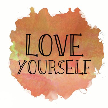 soyut renkli arkaplanda kendini sev