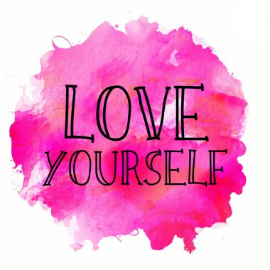 soyut renkli arkaplanda kendini sev