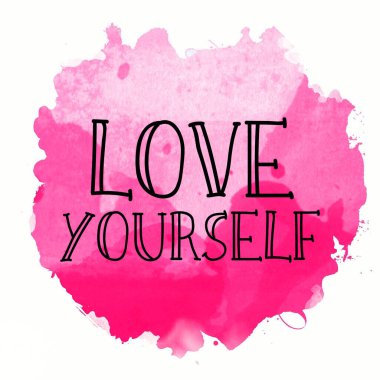 soyut renkli arkaplanda kendini sev